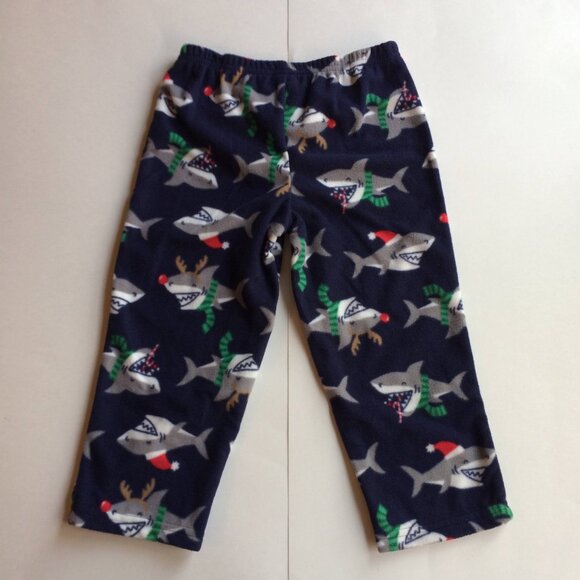 New Shark Christmas Pajamas 4T Set Fleece Shirt Pants PJs Animal Holiday - Picture 6 of 6